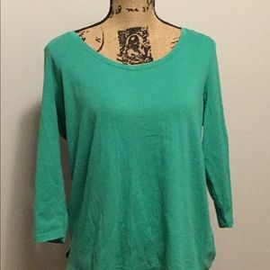 Talbots Green Stretch Weekend Tee